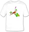 T-shirt with warbler, brown, garden, bird, animal