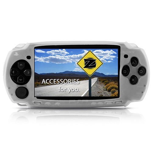 yooZoo Silicone Skin Case for Sony PlayStation Portable PSP - Fog White