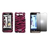 EMPIRE Hot Pink and Black Zebra Stripes Design Hard Case Cover + Mirror Scr ....