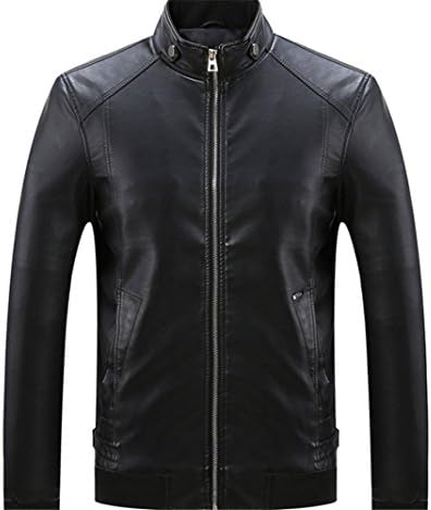 Men's Genuine Lambskin Leather Jacket Black Slim fit Biker Motorcycle jacket