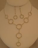 Clear Crystal Circle Necklace and Earring Set