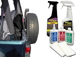 Complete Jeep Top Cleaning Package w/Black Window Storage Roll - For Jeep Wrangler 1987-2006 YJ/TJ & Unlimited