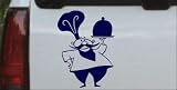 Italian Chef with Platter Business Car Window Wall Laptop Decal Sticker
