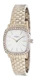 Rotary Ladies Square White Dial Gold Plated Bracelet Watch