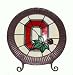 Ohio State Buckeyes Stained Glass Charger Lamp