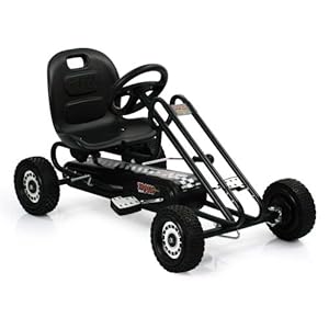 Hauck T90109 - Lightening - Go-Kart a Pedali Titanio Nero