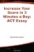 Books : Increase Your Score in 3 Minutes a Day: ACT Essay