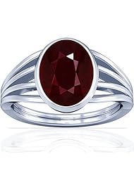 Platinum Oval Cut Ruby Womens Astrological Ring (GIA Certificate)