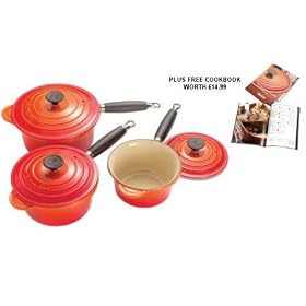 Le Creuset Granite 3 Piece Saucepan Set (2908.59)
