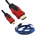 GTMax 15 Feet Micro-HDMI to HDMI cable (Red/Black)