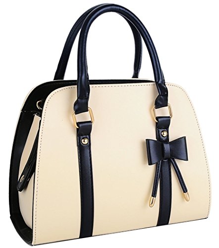 Coofit Lady Handbag Little Bow Leisure Shoulder Bag Purse (Beige)