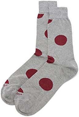 Etiquette Men's Big Dot Socks, Grey, One Size
