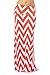 82 Days Women'S Poly Span Multi Color Chevron Print Maxi Skirt - Chevron