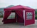 Falt Pavillon 3 x 3 m in rot mit 4 Seitenteilen