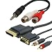 For Xbox 360 HD VGA AV Cable + RCA To 3.5MM Adapter