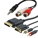 For Xbox 360 HD VGA AV Cable + RCA To 3.5MM Adapter