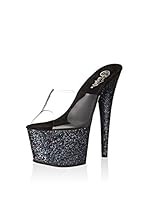 Pleaser Sandalias de tacón (Transparente / Negro)