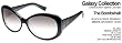 Tres Noir Bombshell Sunglasses Black with Gray Sparkle Galaxy