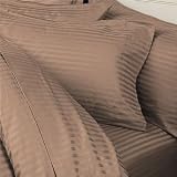 EgyptianBedding1200-Thread-CountEgyptianCottonSheetSet,Queen,TaupeStripe