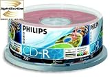 Philips COLOR LIGHTSCRIBE 52X 80-Minute CD-R's 25-Pak Cakebox