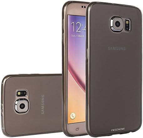 Galaxy S6 Case, VISION Premium TPU Gel Rubber Soft Skin Silicone Protective Case Cover for Samsung Galaxy S6 [Perfect Fit] (Transparent Black)