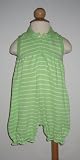 Ralph Lauren Girls Layette Striped Mesh Romper