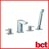 4 hole bath / shower mixer tap with pull out handshower