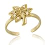 18k Gold over Silver Designer-Inspired CZ Palm Tree Toe Ring