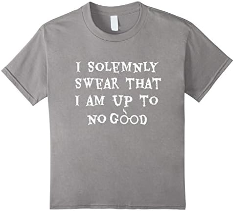Kids I Solemnly Swear that I am up to No Good Funny Harry T-Shirt 12 Slate