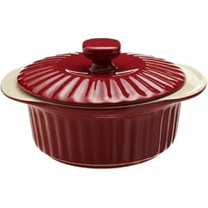 Good Cook 1.5 Quart Ceramic Covered Casserole, Red by 