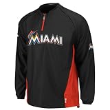 Miami Marlins Authentic Triple Peak Cool Base Gamer Jacket by Majestic