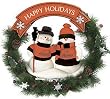 Houston Astros 20" Team Snowman Wreath - Baseball Sports Merchandise