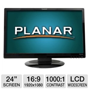 PL2410W 24 Black W with Dvi-d