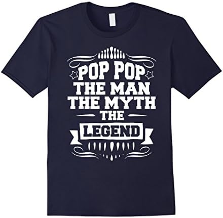 Men's Pop Pop - The Man The Myth The Legend T-Shirt 2XL Navy