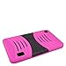 Eagle Cell Alcatel OneTouch Pop 7 Tablet Hybrid Armor Protective Case with Stand - Retail Packaging - Black/Hot Pink