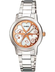 Casio Womens LTP1323D-7A2 White Stainless-Steel Quartz Watch with White Dial