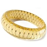24K Foil Quilted Resin Bangle Bracelet