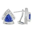 14K White Gold Tanzanite and Diamond Earrings