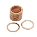 X AUTOHAUX 20 Pcs 20mm Inner Diameter Copper Gasket Flat Sealing Washers O-Shape Rings