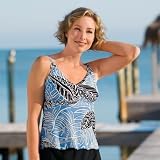 TravelSmith - Women's Christina CD Cup African Leaf Flared Tankini