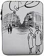 8 - 10.1 inch Café in Paris Silver Gray Netbook Notebook Laptop Sleeve Bag Carrying Case for iPad, Acer, ASUS, Dell, HP, Samsung