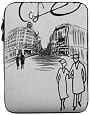8 - 10.1 inch Café in Paris Silver Gray Netbook Notebook Laptop Sleeve Bag Carrying Case for iPad, Acer, ASUS, Dell, HP, Samsung