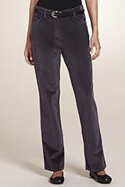 Per Una Roma Cotton Rich Velour Trousers with Belt