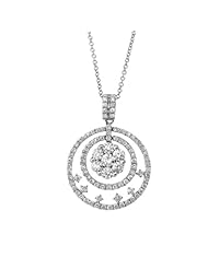 1.27ct tw Diamond Cluster Pendant set in 18k White Gold