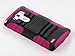 ULAK LG G3 Case, Dual Layer Holster Hybrid Protective Case with Kickstand Belt Swivel Clip Case for LG G3 (Hot Pink)