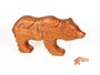 Wooden 3-D Puzzle - Bear with Salmon Inside, Mahogany
