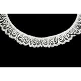 Altotux 1" White Floral Ruffled Raschel Lace Trim Lot Notions By 10 Yards