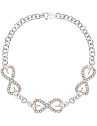 10K Two Tone Gold, Diamond Infinity Tennis Bracelet (1/4 cttw)