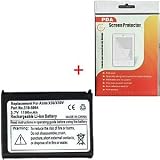 HQRP Replacement Internal Li-Ion 3.7V PDA Recharcheable Battery for Dell Axim X51 Pocket PC PDA plus HQRP PDA Screen Protector