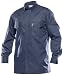Benchmark Flame Resistant Button Front Shirt, 100% FR cotton, HRC 1, Navy, XL (Pack of 1)